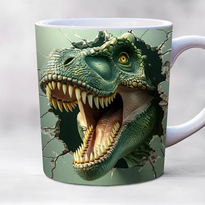 Animal Coffee Cup 3D illusion Coffee Mugs, Animal Gift Cup Travel Mug Funny Drinking Cup Desk Decor,11.2oz Ceramic Mug Tea Mug, Birthday Christmas Gifts for Animal Lovniner