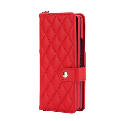 Phone Case For Samsung Galaxy Z Fold 7 Z Fold 6 Z Fold 5 Z Fold 4 Z Fold 3 Wallet Case Four Corners Drop Resistance Shockproof Retro TPU PU Leather