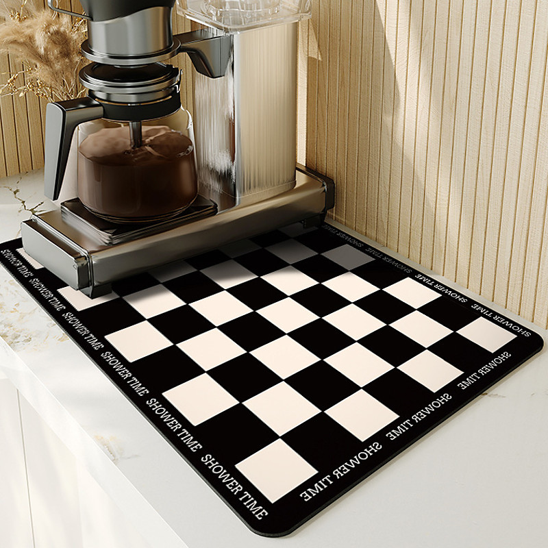 Coffee Mat, Coffee Maker Mat for Countertops, Absorbent Dish Drying Mat for Kitchen Counter, Under Coffee Maker Coffee Machine Coffee Pot Espresso Machine Dish Rack