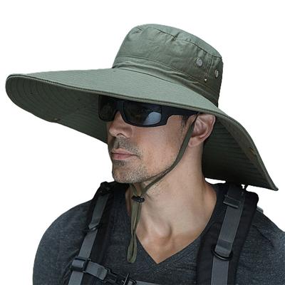 Wide Brim Sun Hat UPF50 Fishing Hat Waterproof Quick Dry Breathable Summer Hat for Fishing Camping Hiking Safari Beach