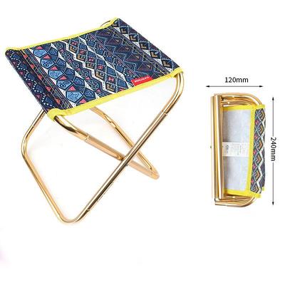 Ultralight Camping Stool Collapsible Stool Portable Folding Stool for Adults Fishing Outdoor Hiking Gardening Backpacking Travelling Walking with Carry Bag,Metallic