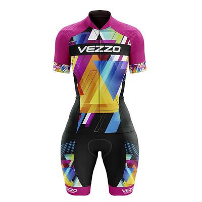 Women's Triathlon Tri Suit Short Sleeve Triathlon PinkWhite Blue Red Black Black Graphic Bike Lycra Sports Graphic Clothing Apparel