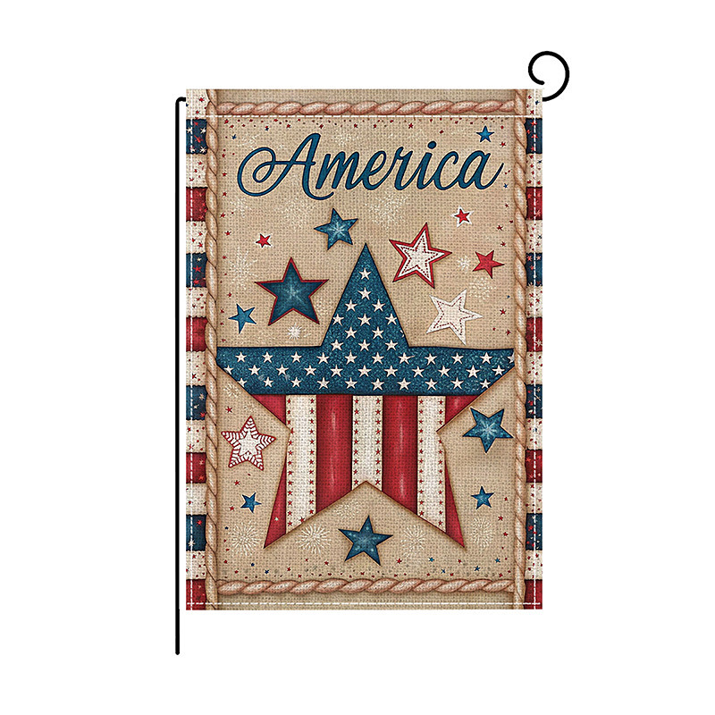 4th of July Independence Day Garden Flag 12 x 18 Inch Yard Flags, Veteran's Day Memorial Day Small Garden Flags for Outside, Outdoor Flags, Holiday Garden Flags for All Seasons