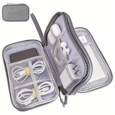 Electronics Organizer Travel Accessories Storage Bag, Cable Organizer Bag Portable for Cables Charger Adapter Hard Drives SD Cards