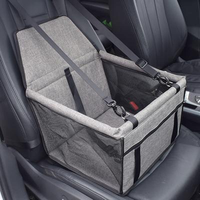 dog car seat, portable pet dog booster car seat breathable travel pet car seat carrier with seat belt for dogs amp; cats clip-on safety leash for cat puppy