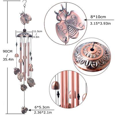 Pure Hand-Made Copper Wind Chimes,Animals Wind Chimes for Outside Clearance Copper Windchimes Outdoors Patio Decor House Warming Gifts Outdoor Wind Chimes Garden Decor for Outside Porch Yard Decoratio