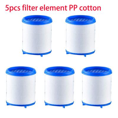 Faucet Water Filter for Bathroom Kitchen Sink, ABS Purifier Sprayer Shower Head Filter for Face Skin Wash, 5pcs Filter Element PP Cotton, Hard Water Filtration Remove Chlorine Fluoride Heavy Metals