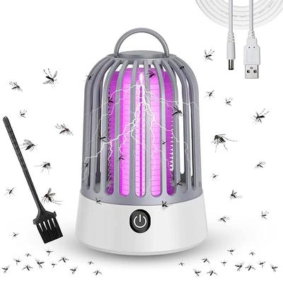 Mosquito Trap Insect Killer Electric, 2 in 1 Camping Mosquito Lamp with LED Light, Hangable Insect Lamp Insect Trap UV Lamp Mosquito Killer, USB Fly Trap Electric