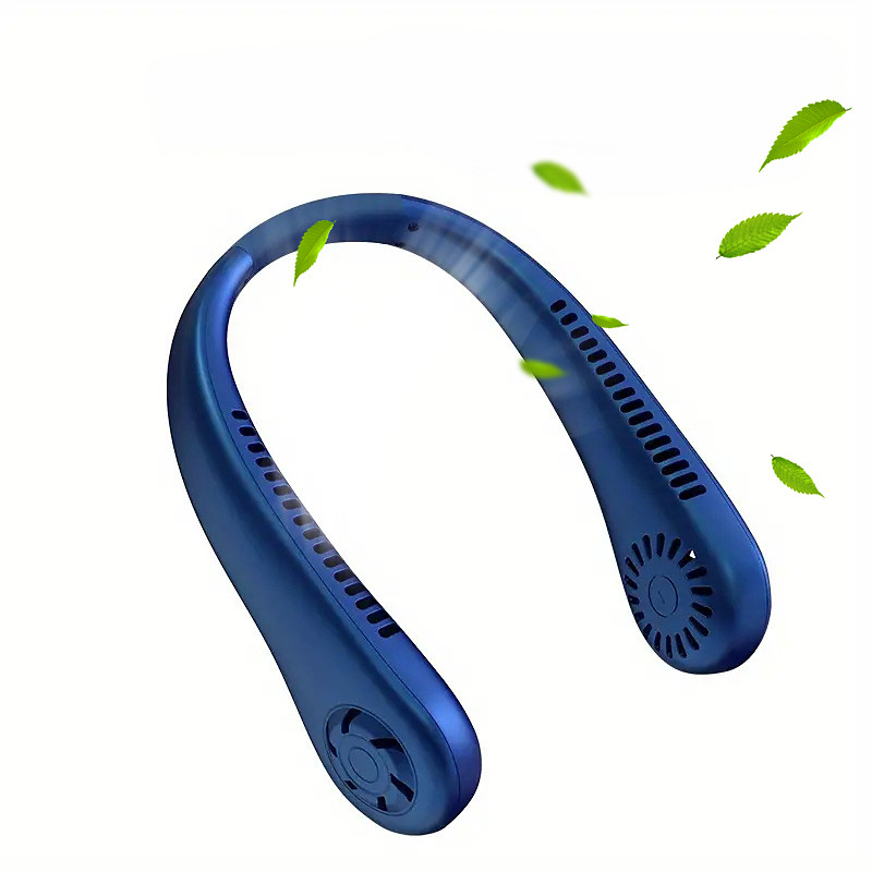 Portable Neck Fan, Bladeless Personal Fan, Hands-Free Wearable Small Air Conditioner, 3 Speeds USB Rechargeable Cooling Fan for Travel, Office, Outdoor Sports, Quiet Long Battery Life