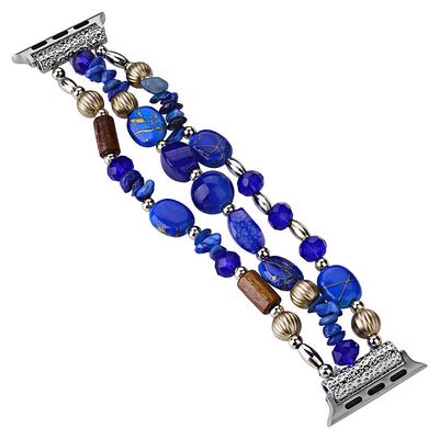 Jewelry Bracelet Compatible with Apple Watch band 38mm 40mm 41mm 42mm 44mm 45mm 49mm Women Beaded Two Tone Beads Strap Replacement Wristband for iwatch Series Ultra 8 7 6 5 4 3 2 1 SE