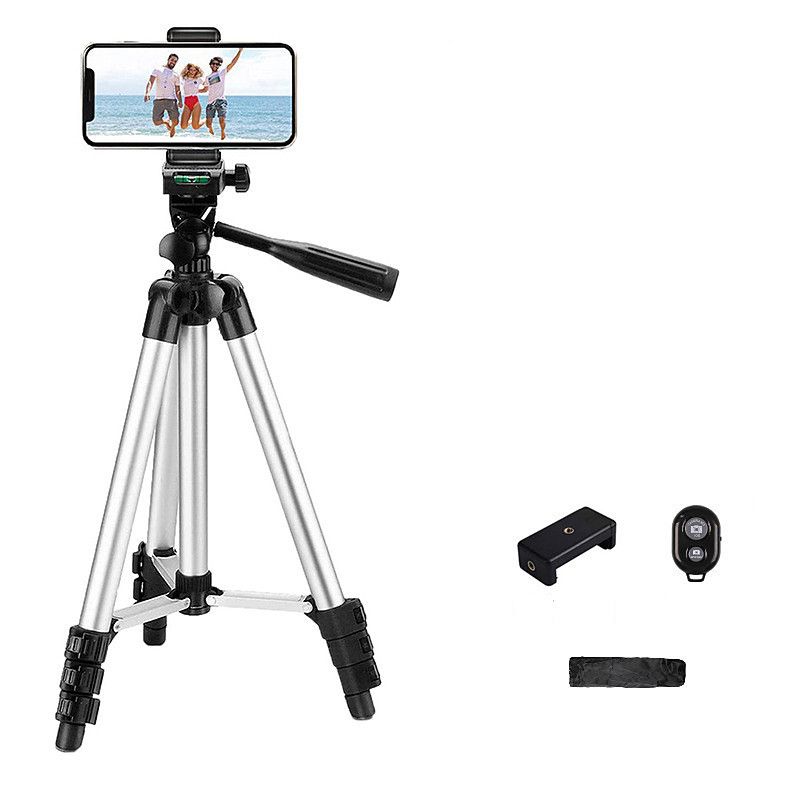 DSLR Tripod For Camera Phone Aluminum Travel Tripode Flexible Lightweight Light Stand Photography for Live Youtube Cellphone Valentine's Day Gift