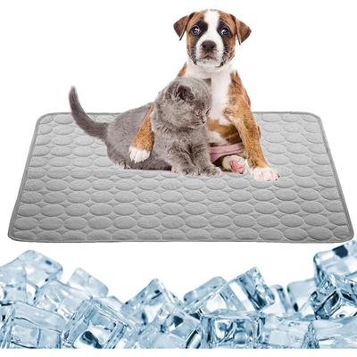 Dog Cooling Mat - Instant Cooling Pet Bed for Dogs Cats Non-Toxic Machine Washable Anti-Slip Bottom Cool Mat for Indoor Travel Use