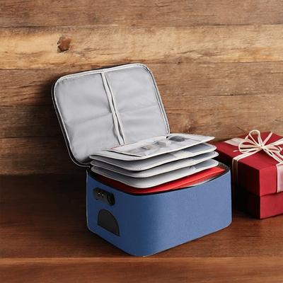 Safe File Storage Box with Lock, Multi-Functional Document Organizer Bag for Certificates, Household Files, Passports, Property Deeds, Business License, ID and Seal Storage Case