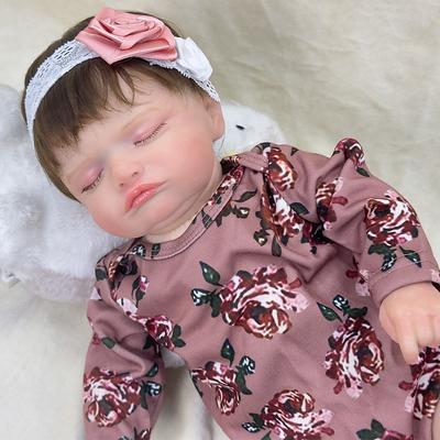 18 inch Reborn Doll Baby Toddler Toy Reborn Toddler Doll Doll Reborn Baby Doll Baby Reborn Baby Doll Newborn lifelike Gift Hand Made Non Toxic 3/4 Silicone Limbs and Cotton Filled Body with Clothes
