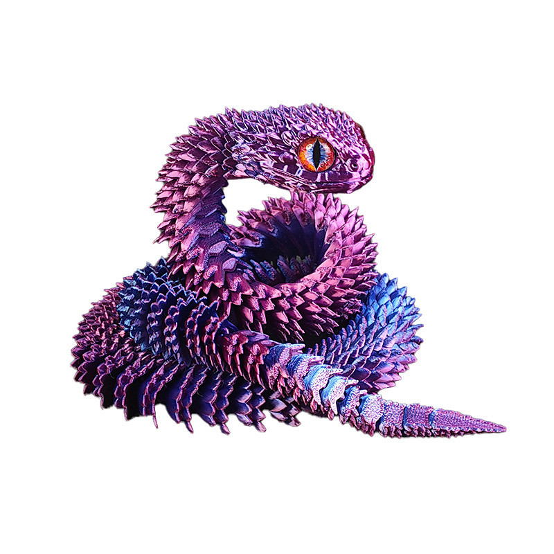 3D Printed Animals Set 3D Printed Snake Toys 3D Printed Articulated Flexible Fidget Toy 3D Printed Animals Exquisite Cute Pet Toy Adults Fidget Toys Christmas Gift