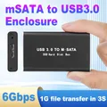 Custodia SSD da mSATA a USB 3.0 mini SATA Scatola per disco rigido HD esterno Adattatore per custodia per PC Mac OS Laptop mSATA SSD Box