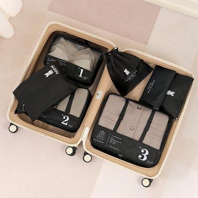 7-Piece Compression Packing Cubes Set for Travel, Luggage Organizer, Clothing and Underwear Storage Bags, Travel Case Set for Suitcases and Travel Bags