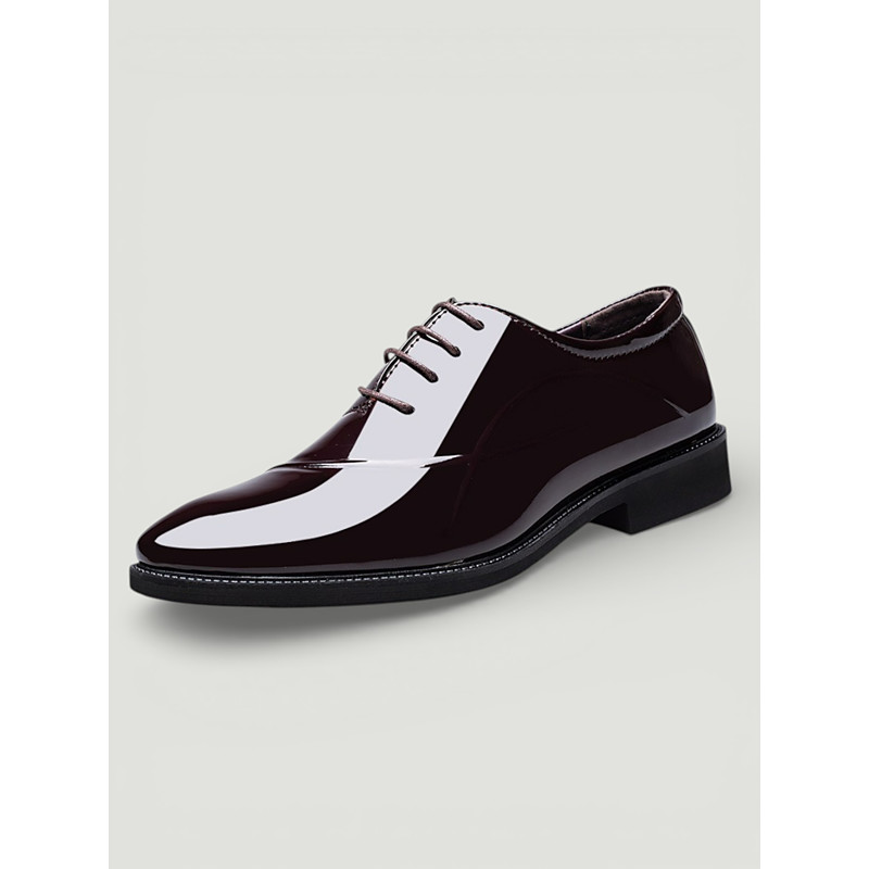 Men's Oxfords Derby Shoes Formal Shoes Dress Shoes Patent Leather Shoes Classic Daily Party Evening PU Lace-up Black Brown Spring Fall