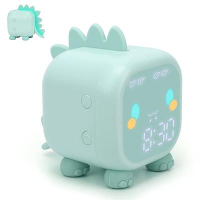 Kids Alarm Clock Digital Alarm Clock Bedroom Cute Dinosaur Alarm Clock 's Sleep Trainer Wake Up Light Night Light with USB Alarm Clock for Boys Girls Birthday Gifts