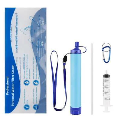 Outdoor Water Filter Personal Water Filtration Straw Emergency Survival Gear Water Purifier for Camping Hiking Climbing Backpacking