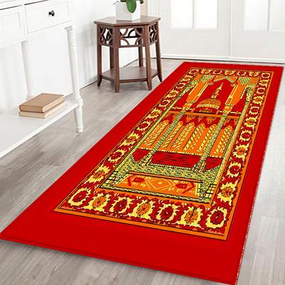 Muslim Prayer Rug Flannel Bathroom Carpets Rugs Bath Mat Bath Rugs Anti-Slip Kitchen Mats Bathroom Mat Bathroom Carpets for Halloween Decoration