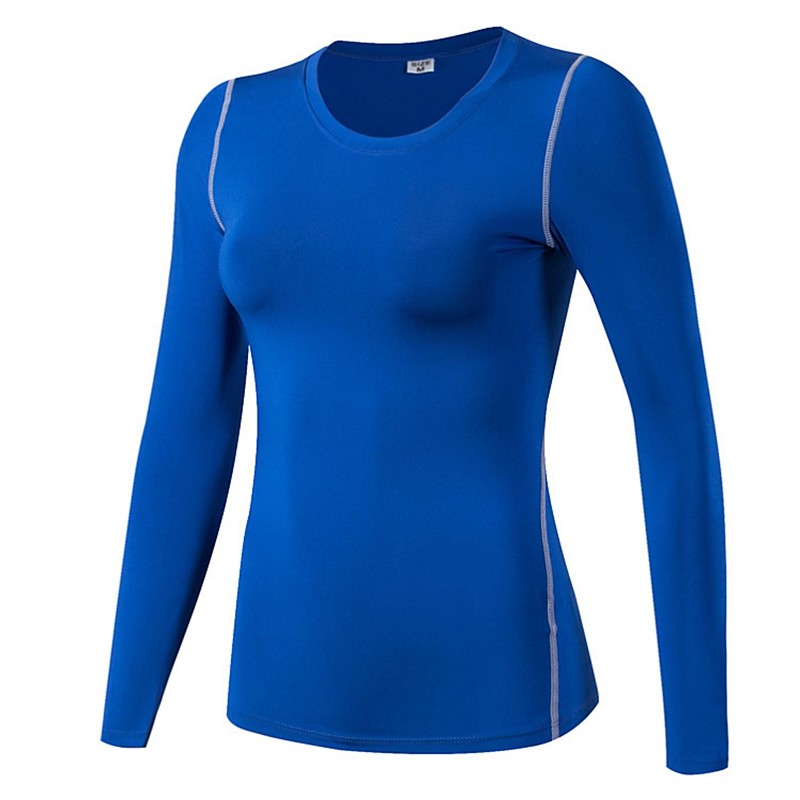 Women's Compression Shirt Base Layer Cut Out Stripe Long Sleeve Sweatshirt Athletic Winter Lightweight Yoga Fitness Gym Workout Sportswear Activewear Solid Colored Light Red Fuchsia Fruit Green