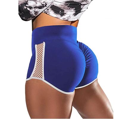 Women's Biker Shorts Short Leggings Scrunch Butt Ruched Butt Lifting Mesh Butt Lift Tummy Control High Waist Gym Workout Running Fitness Shorts Bottoms Solid Color Dark Grey Black Burgundy Spandex