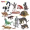 Toymany 12 pezzi Simulazione Animali del Madagascar Mini Figure di animali Set Toppers per torte per