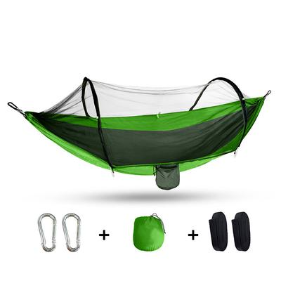 Camping Hammock, Portable Double Hammock with Net, 2 Person Hammock Tent with 2 Straps, Best for Outdoor Hiking Survival Travel