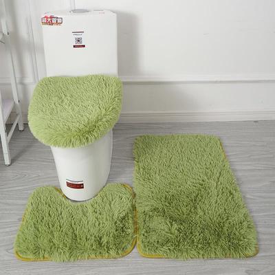 3Pcs/set Soft Solid Color Bath Mat Non-slip Non-slip Bath WC Carpets Rectangle U-shape Bathroom Toilet Rugs Floor Mat Door Mat