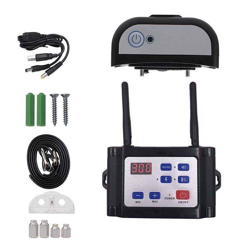 300 METERS 2 In 1 Pet Dog Wireless Electric Fence Training Collar Upgrade Waterproof Rechargeable Containment System Pet Fence Anti Runaway