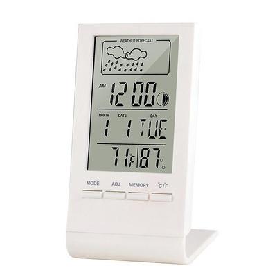 LED Digital Clock Thermometer Hygrometer Gauge Indicator Alarm Clock Indoor/Outdoor Weather Station Automatic Electronic Temperature Humidity Monitor Clock