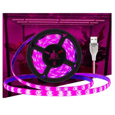 USB LED Plant Growing Strip Light Lamp Waterproof Full Spectrum 2835 SMD 3m 9.8ft Indoor Flower Seedling Hydroponics Succulents Greenhouse Indoor