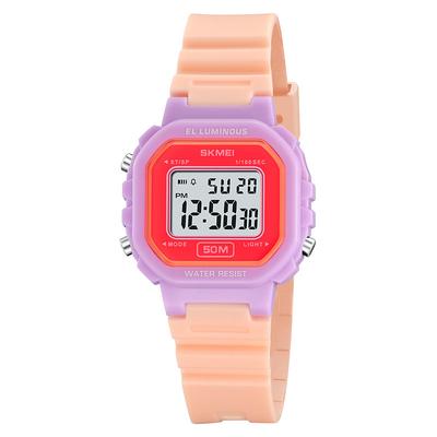 SKMEI Kids Digital Watch Outdoor Sports Fashion Casual Luminous Stopwatch Alarm Clock Calendar TPU Watch
