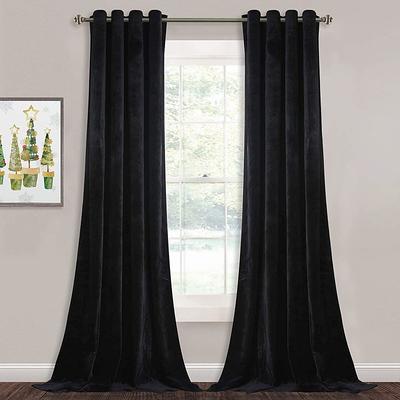 Blackout Curtain Drapes Velvet Farmhouse Grommet/Eyelet IKEA Series Curtain Panels For Living Room Bedroom Door Kitchen Window Treatments Thermal Insulated Room Darkening