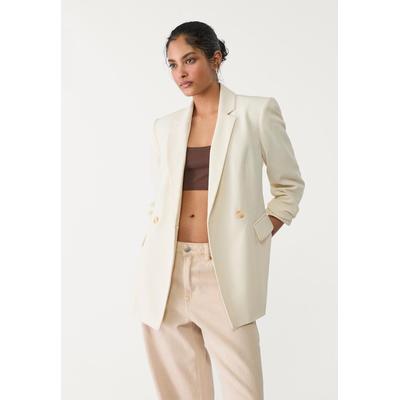 Stradivarius Slim fit double-breasted blazer Vanilla XL
