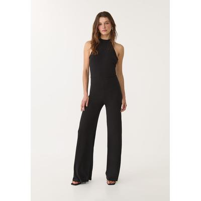 Stradivarius Halter jumpsuit with open back Black XS