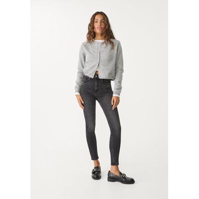 Stradivarius D09 Skinny super high-waist jeans Washed black 8