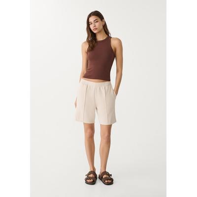 Stradivarius Soft-touch Bermuda shorts Stone S