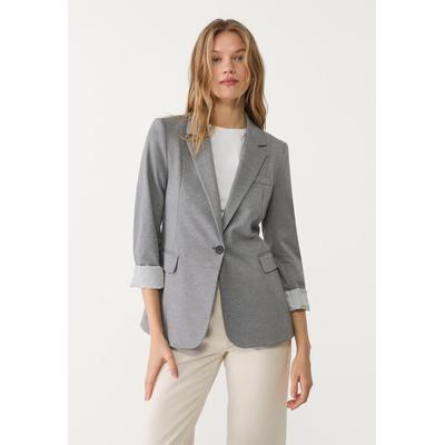 Stradivarius Slim fit blazer Grey melange S