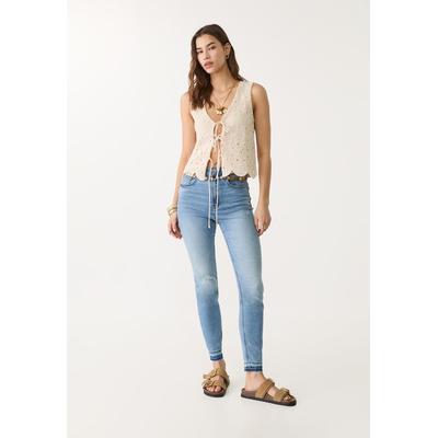 Stradivarius D09 Skinny super high-waist jeans Light blue 12