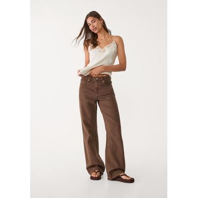 Stradivarius D92 straight wide jeans Brown 10