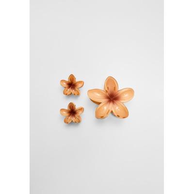 Stradivarius Pack of 3 floral hair clips Yellow OS
