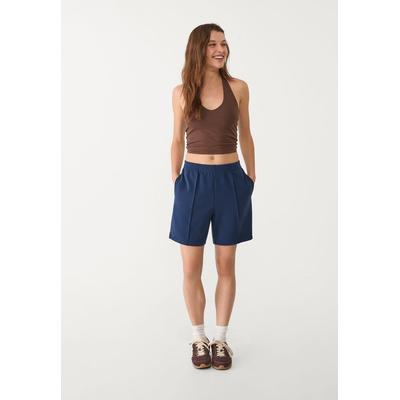Stradivarius Soft-touch Bermuda shorts Navy blue M
