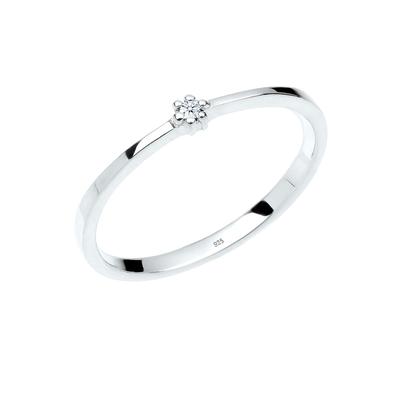Elli DIAMONDS Ring Verlobungsring Diamant 925 Silber (0.015 ct.) 58 Damen Image