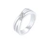 Elli DIAMONDS Cross Over Verlobung Diamant 0.015 ct. 925 Silber 52 Damen