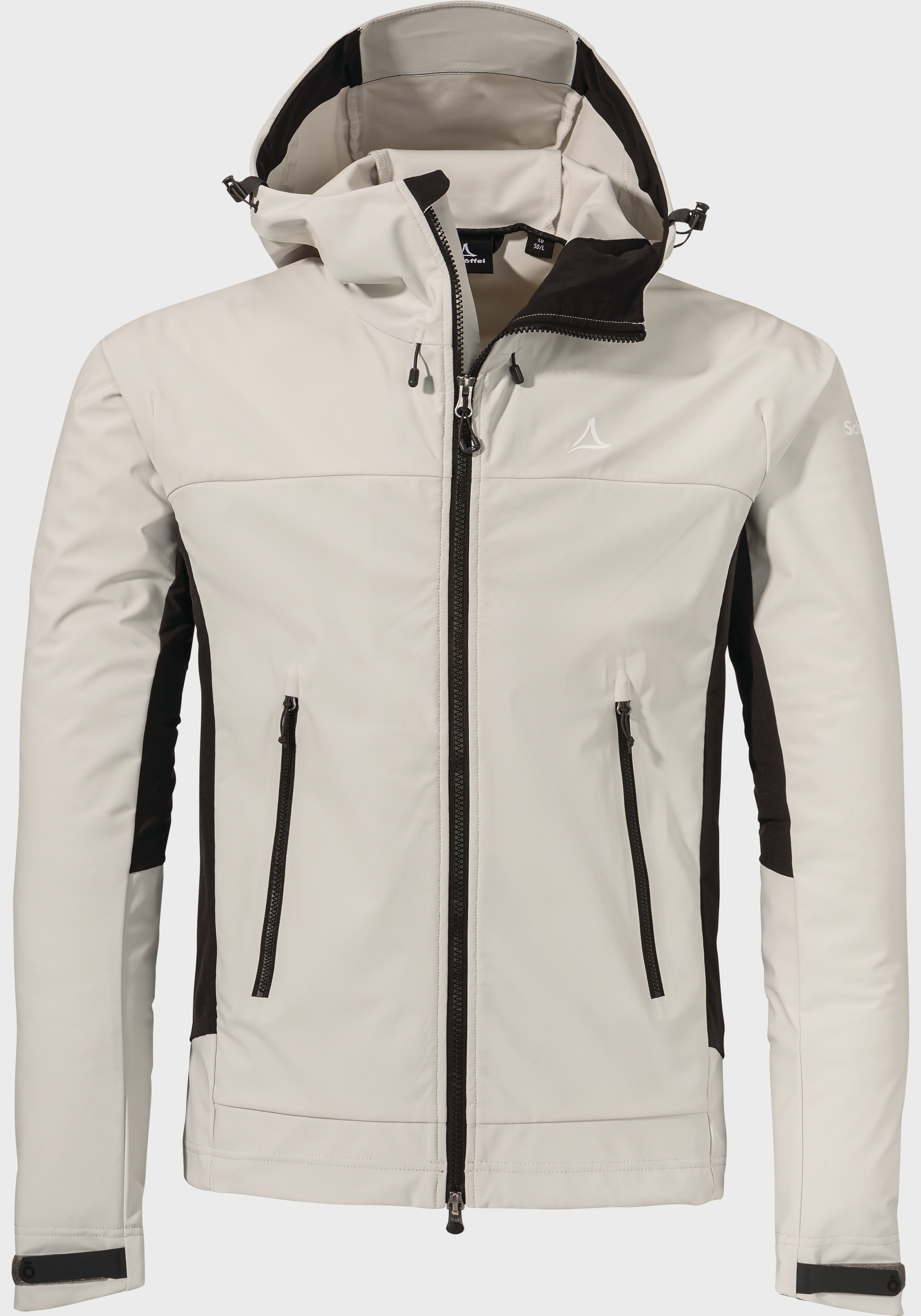 Outdoorjacke SCHÖFFEL "Softshell Jk Style Blaueis MNS", Herren, Gr. 54, beige (9040, natur), Oberstoff: Aussenseite: 100% Polyester, Innenseite: 100% Polyester; (Membran: Thermoplastisches Polyurethan); Oberstoff Einsatz: 88% Nylon, 12% Elasthan,...