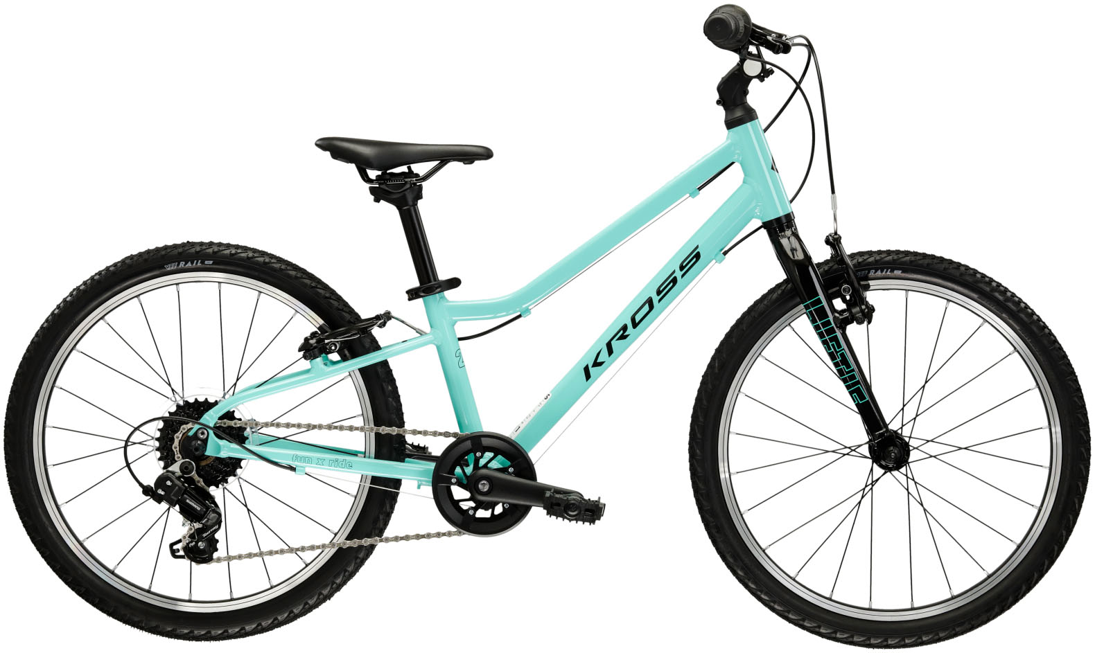 Kinderfahrrad KROSS "KROSS Kinderrad Lightweight Liftie 20" grün" Gr. 25, grün (grün, grün), Fahrräder, Kinder, 25cm, 20 Zoll (50,80cm) hinten: 20 Zoll (50,80cm) Image