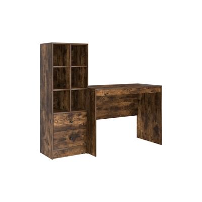 vidaXL Schreibtisch mit Stauraum Geräucherte Eiche Holz Image