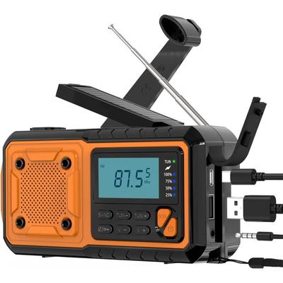 Solarradio Tragbares Radio, Notfallwetter 4000 mAh Handkurbelradio mit FM/AM(MW)/SW/WBA Image
